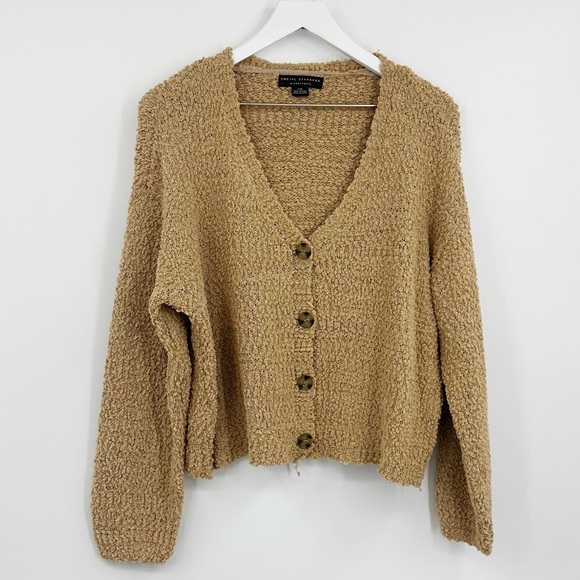 social standard Sweaters - Social Standard Boho Brown Cropped Cardigan Size Large Granolacore